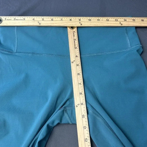 Lululemon Women Speed Wunder MR Crop Tight 23” LW6BLFS DPCV Teal Blue Size 10 - Picture 6 of 13